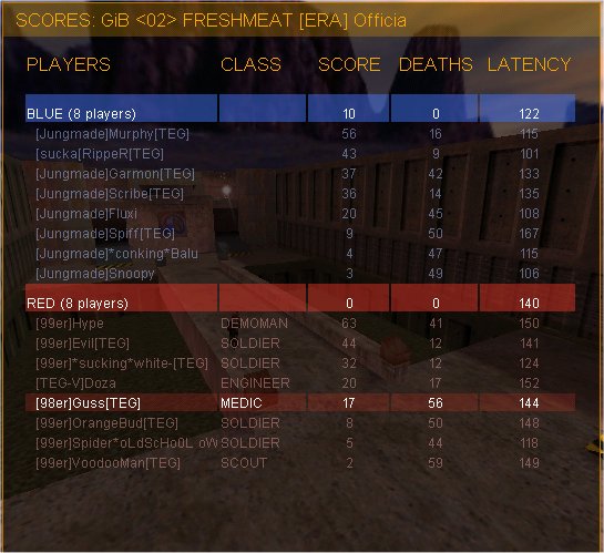 Match: 120
Gegner: TEG
Map: 2fort